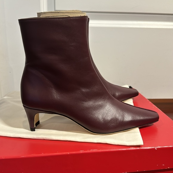NIB Staud Wally Ankle Boots Plum 6.5 - Picture 6 of 8